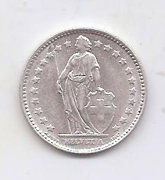 SUIZA DEL AÑO 1965 DE 1 FRANCO