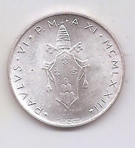 VATICANO DEL AÑO 1971 DE 500 LIRAS