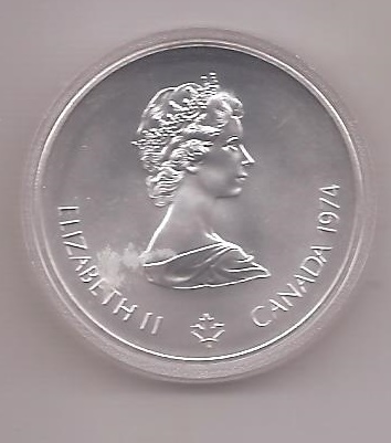 CANADA DEL AÑO 1974 DE 5 DOLARES