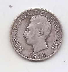 ECUADOR DEL AÑO 1934 DE 1 SUCRE