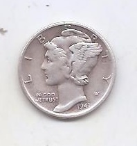 ESTADOS UNIDOS DEL AÑO 1941 DE 1 DIME