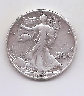 ESTADOS UNIDOS DEL AÑO 1942 DE 1/2 DOLAR