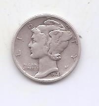 ESTADOS UNIDOS DEL AÑO 1943 DE 1 DIME