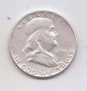 ESTADOS UNIDOS DEL AÑO 1951 DE 1/2 DOLAR