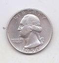 ESTADOS UNIDOS DEL AÑO 1954 DE 1/4 DOLAR