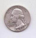 ESTADOS UNIDOS DEL AÑO 1958 DE 1/4 DOLAR