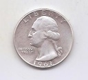 ESTADOS UNIDOS DEL AÑO 1961 DE 1/4 DOLAR
