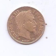 FRANCIA DEL AÑO 1862 DE 10 FRANCOS