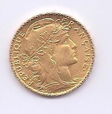 FRANCIA DEL AÑO 1902 DE 20 FRANCOS