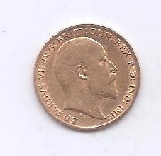 GRAN BRETAÑA DEL AÑO 1906 DE 1/2 LIBRA