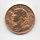 SUIZA DEL AÑO 1947 DE 20 FRANCOS