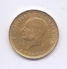 TURQUIA DEL AÑO 1923-34 DE 100 KURUSCH