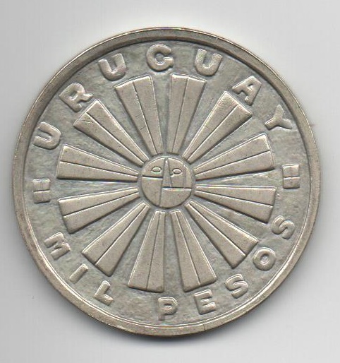 URUGUAY DEL AÑO 1969 DE 1000 PESOS