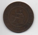 INDOCHINA DEL AÑO 1885 DE 1 CENTIMO LETRA A