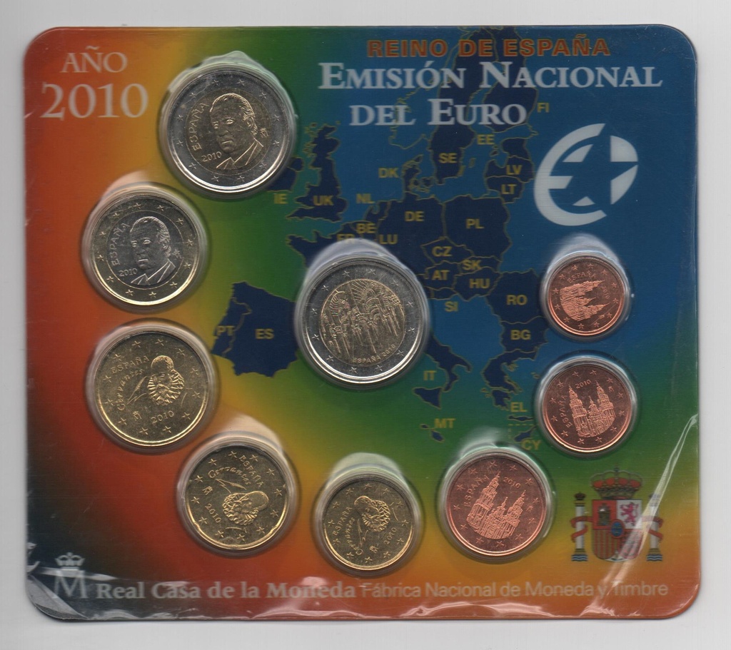 ESPAÑA DEL AÑO 2010 EUROSET FDC