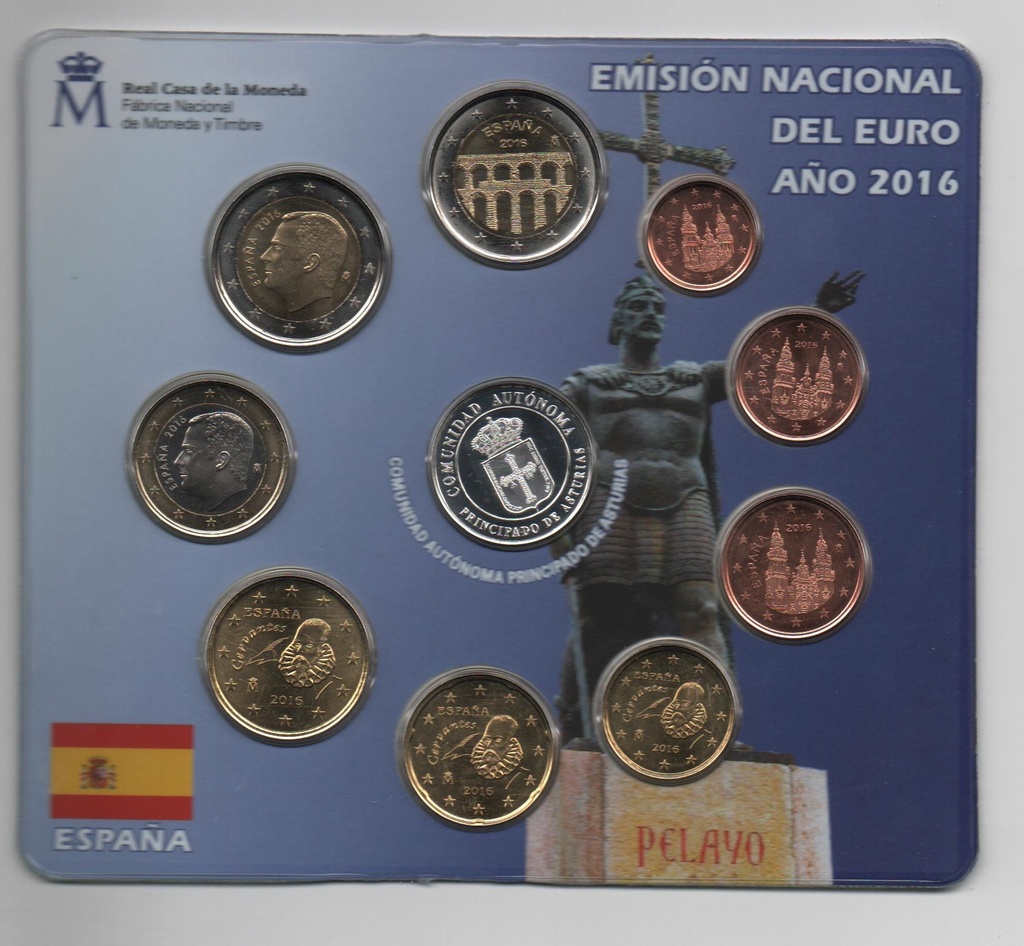 ESPAÑA DEL AÑO 2016 EUROSET FDC
