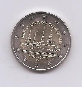 LETONIA DEL AÑO 2014 DE 2 EUROS CONMEMORATIVAS