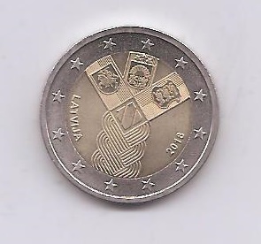 LETONIA DEL AÑO 2018 DE 2 EUROS CONMEMORATIVAS