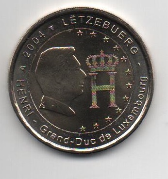 LUXEMBURGO DEL AÑO 2004 DE 2 EUROS CONMEMORATIVAS