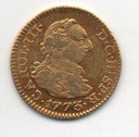 ESPAÑA CARLOS III DEL AÑO 1773 DE 1/2 ESCUDO