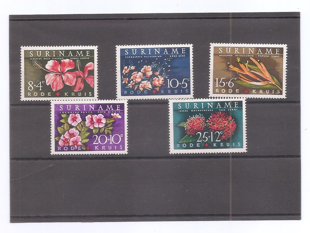 SURINAME DEL AÑO 1962 FLORES