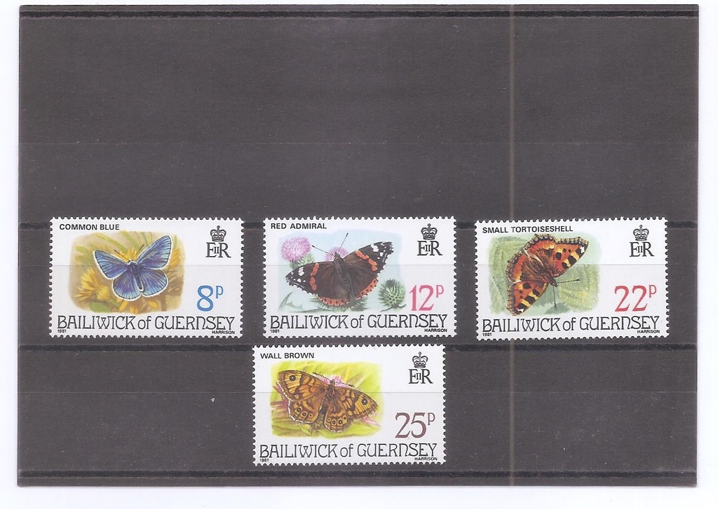 BAILIWICH-GUERNESY DEL AÑO 1981 MARIPOSAS