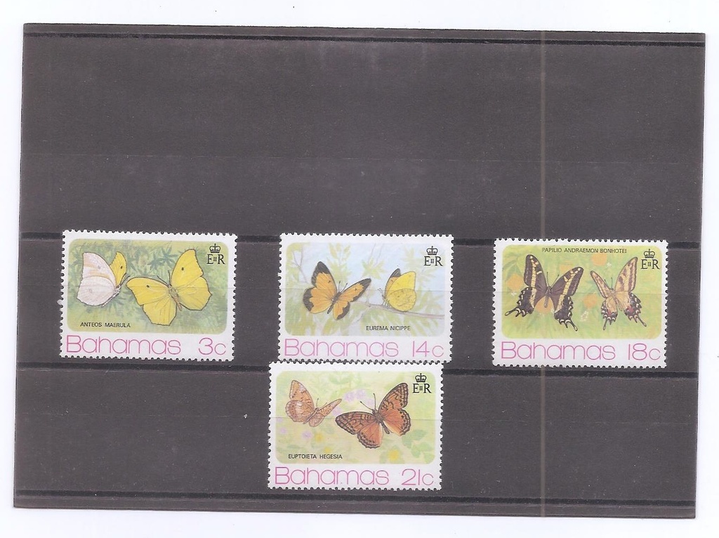 BAHAMAS DEL AÑO 1975 MARIPOSAS