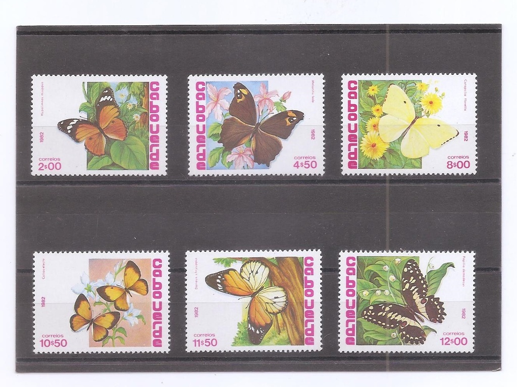 CAVO VERDE DEL AÑO 1982 MARIPOSAS