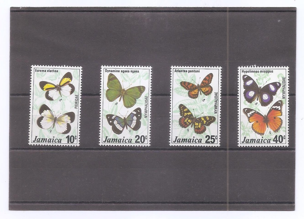JAMAICA DEL AÑO 1977 MARIPOSAS