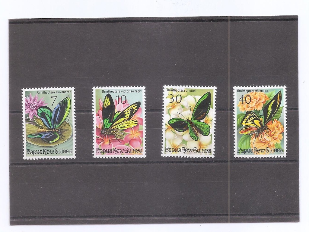 PAPUA DEL AÑO 1975 MARIPOSAS