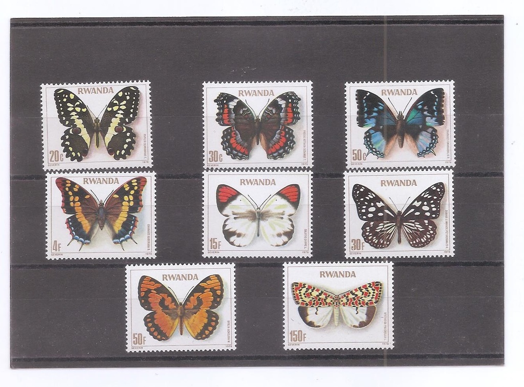 RUANDA DEL AÑO 1978 MARIPOSAS