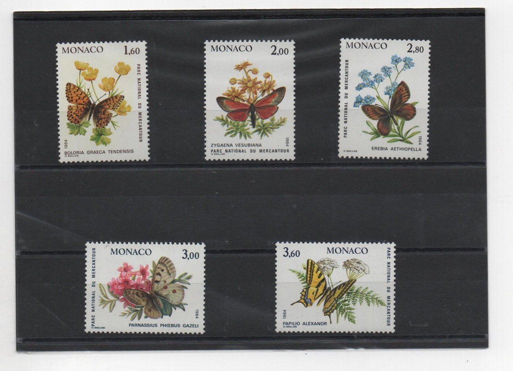 MONACO DEL AÑO 1984 MARIPOSAS