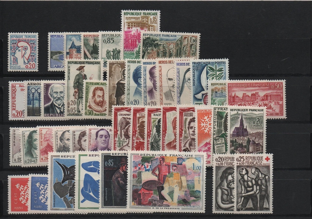 AÑO 1961 COMPLETO SELLOS FRANCIA