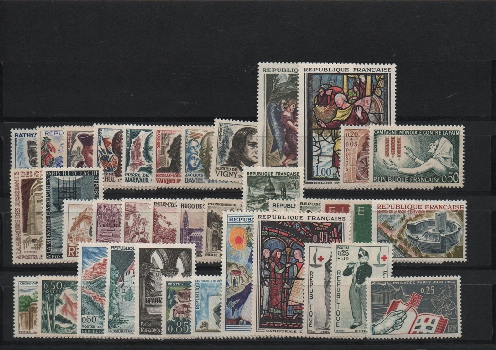 AÑO 1963 COMPLETO SELLOS FRANCIA