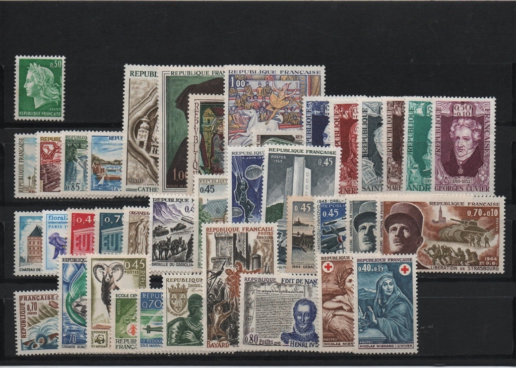 AÑO 1969 COMPLETO SELLOS FRANCIA