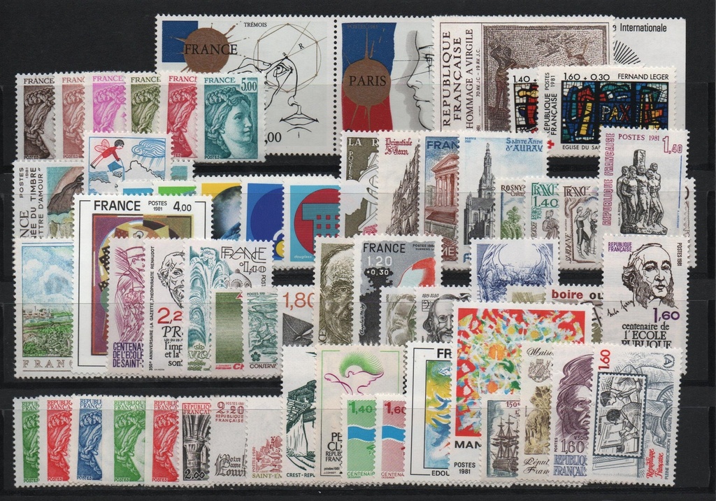 AÑO 1981 COMPLETO SELLOS FRANCIA