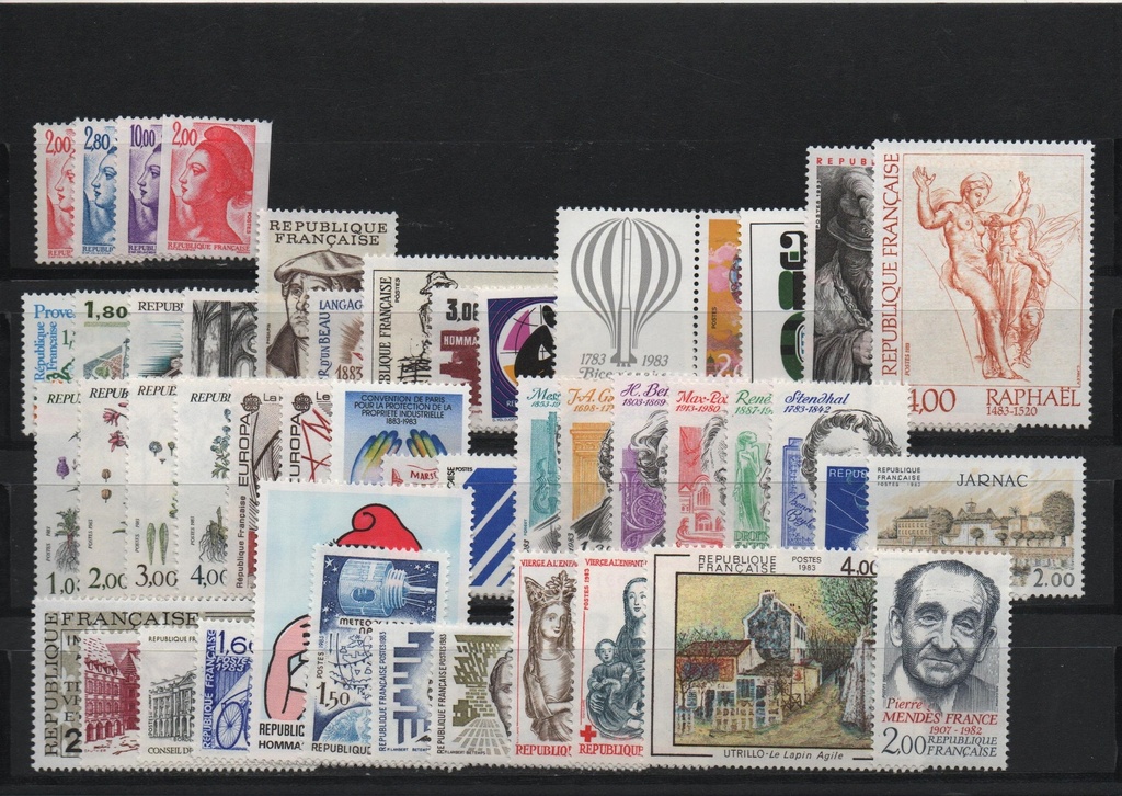 AÑO 1983 COMPLETO SELLOS FRANCIA