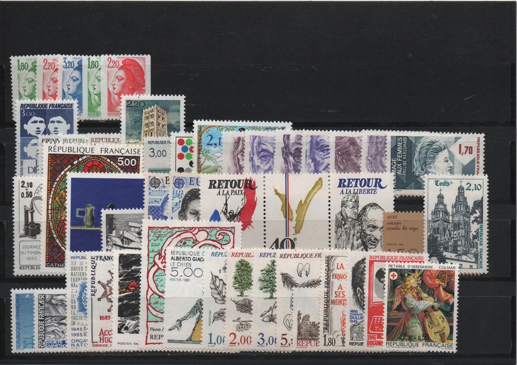 AÑO 1985 COMPLETO SELLOS FRANCIA