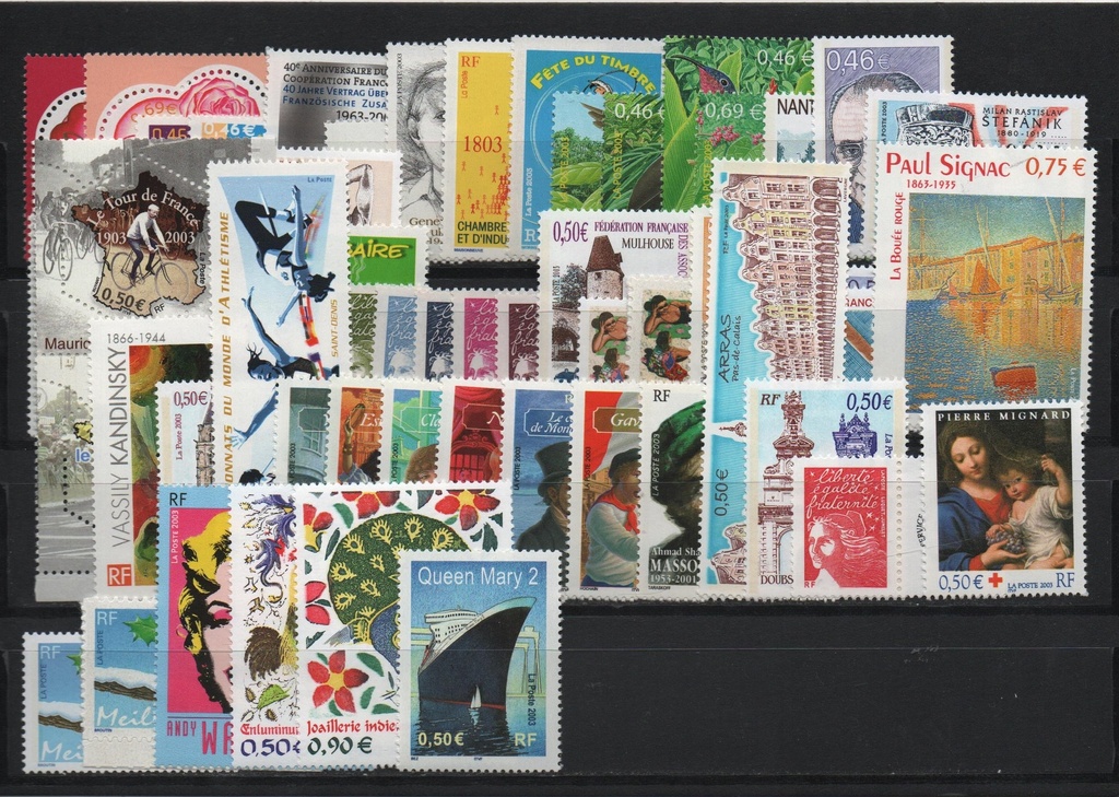 AÑO 2003 COMPLETO SELLOS FRANCIA