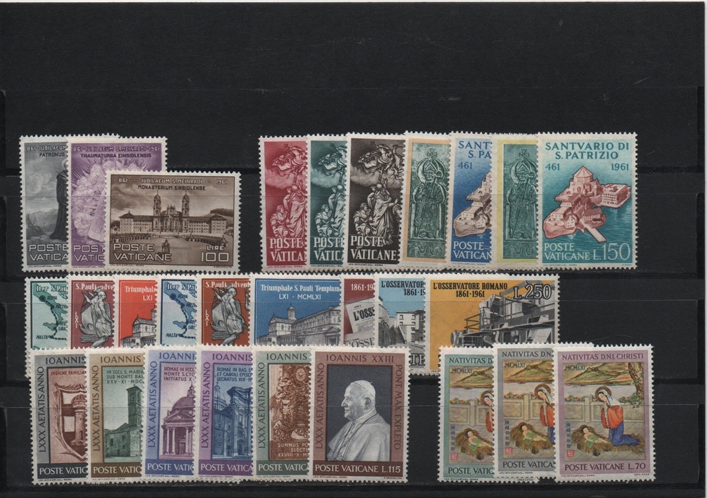 AÑO 1961 COMPLETO SELLOS VATICANO