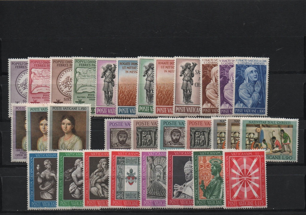 AÑO 1962 COMPLETO SELLOS VATICANO
