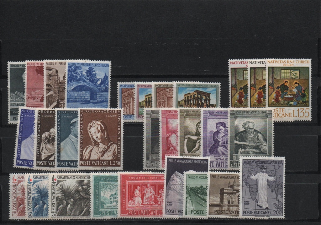 AÑO 1964 COMPLETO SELLOS VATICANO