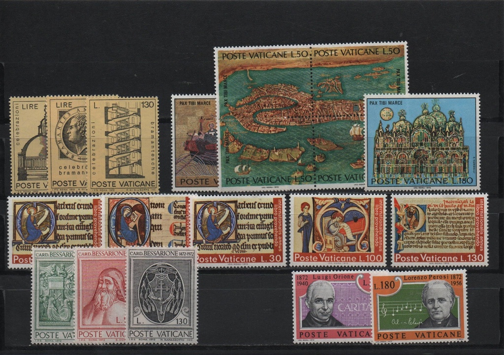 AÑO 1972 COMPLETO SELLOS VATICANO