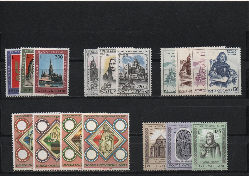 AÑO 1973 COMPLETO SELLOS VATICANO