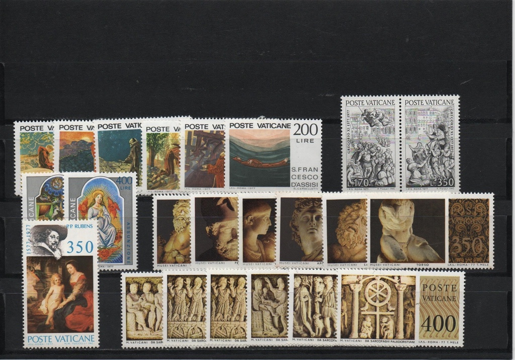 AÑO 1977 COMPLETO SELLOS VATICANO