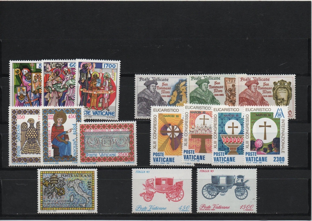 AÑO 1985 COMPLETO SELLOS VATICANO