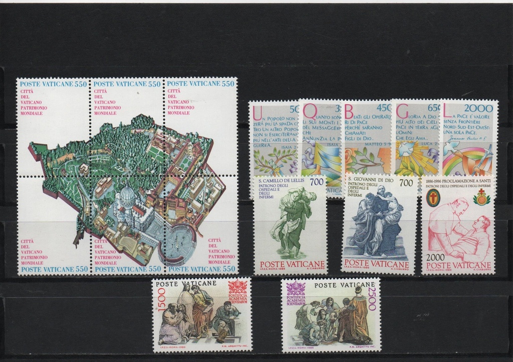 AÑO 1986 COMPLETO SELLOS VATICANO