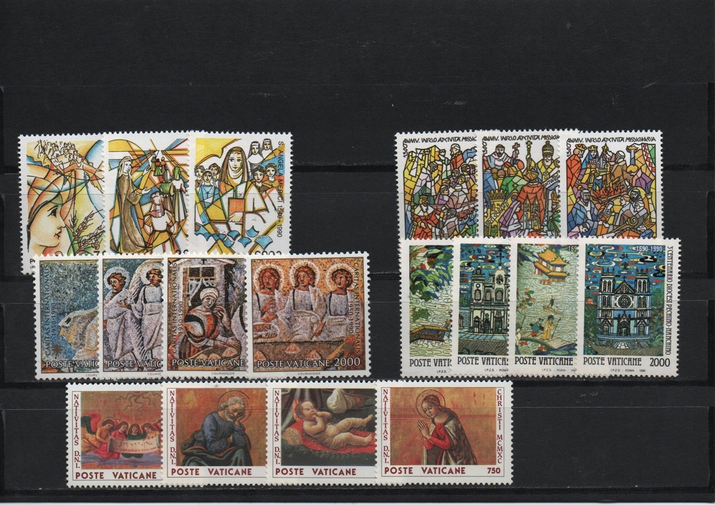 AÑO 1990 COMPLETO SELLOS VATICANO