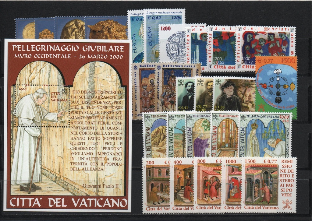 AÑO 2001 COMPLETO SELLOS VATICANO