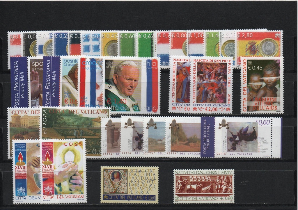 AÑO 2004 COMPLETO SELLOS VATICANO